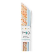 Pumpkin Spice + Light Blue Straws